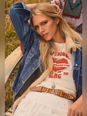 NWT Letluv Anthropologie Fleetwood Mac Silver Springs Tee ~ Size XS
